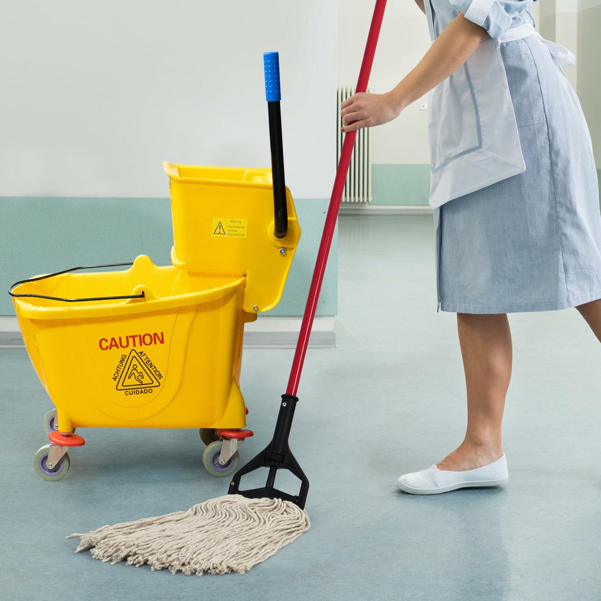 Matthew Cleaning 20oz Cotton Floor Mop Refill 6Pack White Heavy Duty