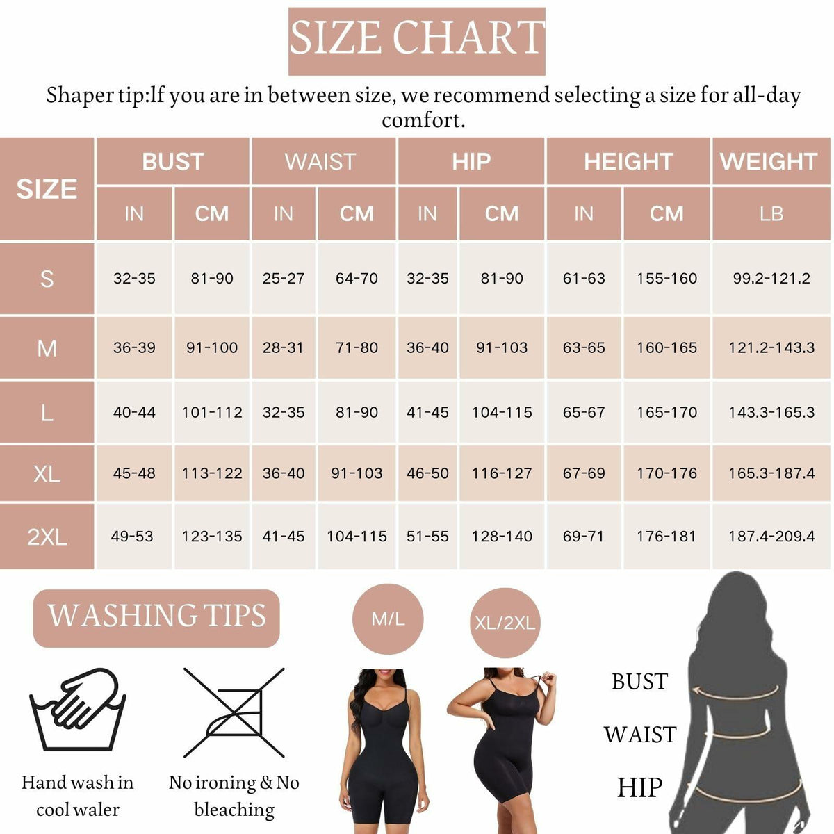 Reatowrol Seamless Tummy Control Bodysuit Body Shaper Black Size S