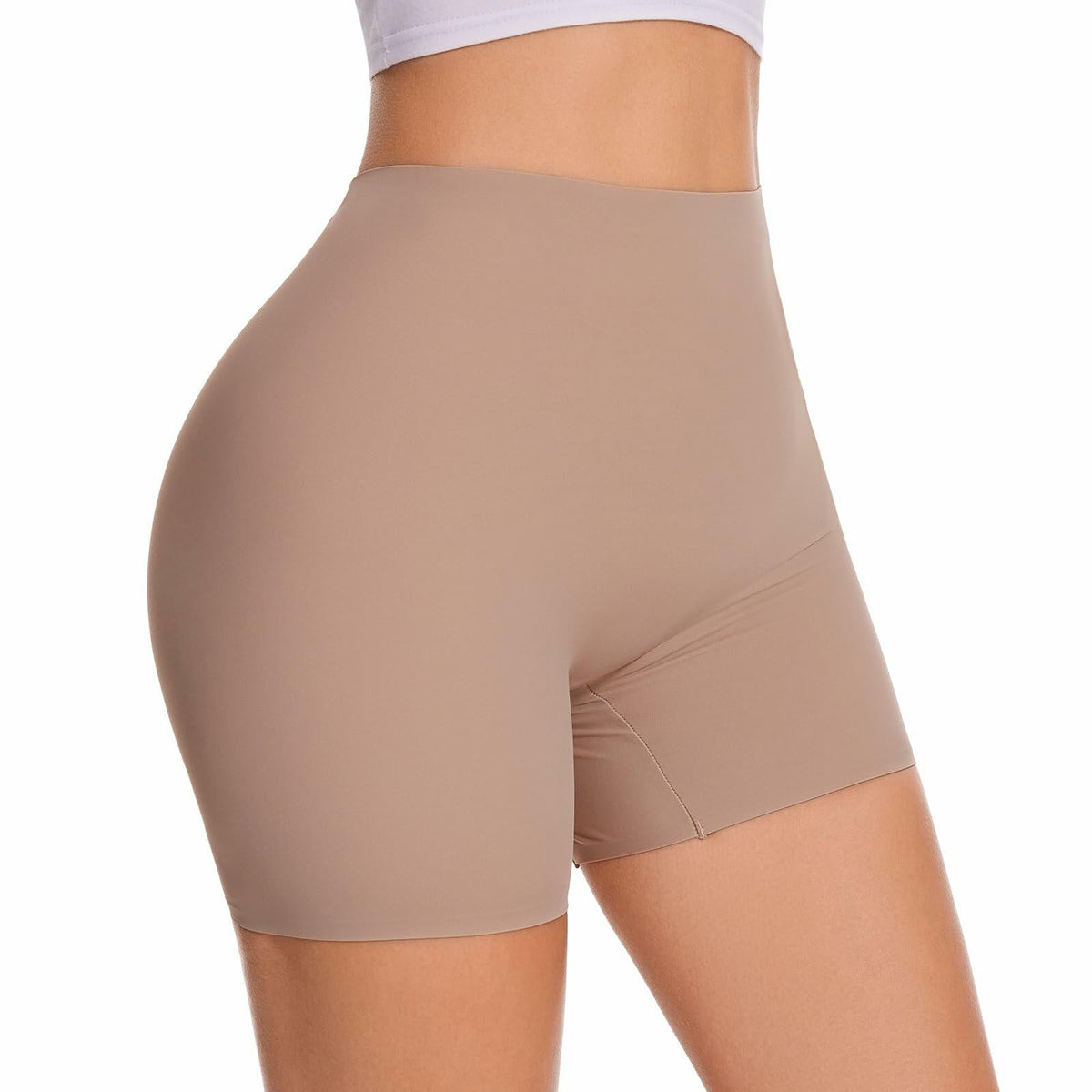 AliyaFeng Womens Seamless Shapewear Slip Shorts Tummy Control Size S Beige