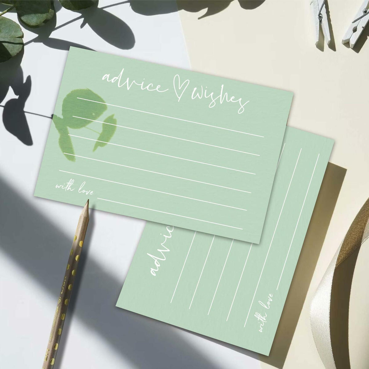 Qoamp Wedding Advice Cards 4x6 Inches 30pcs White Minimalist Bridal Shower