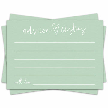 Qoamp Wedding Advice Cards 4x6 Inches 30pcs White Minimalist Bridal Shower