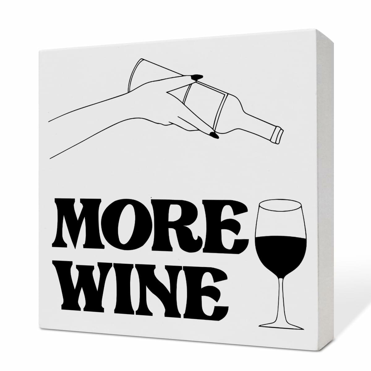 Bar Desk Decor Wooden Box Sign Wine Lover Gifts Home Kitchen Dining Room