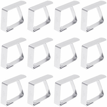YASUOA Stainless Steel Dining Tablecloth Clips Heavy Duty 12 Pieces