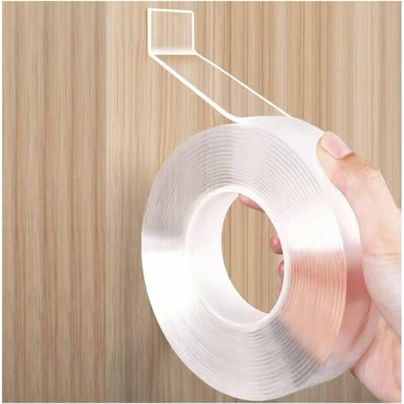 Tuqiso Double Sided Tape Heavy Duty Clear Nano Adhesive 3.28ft