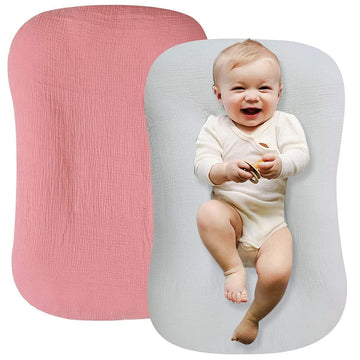 YCHWFF Muslin Baby Lounger Cover 2 Pack Organic Cotton Removable Slipcover