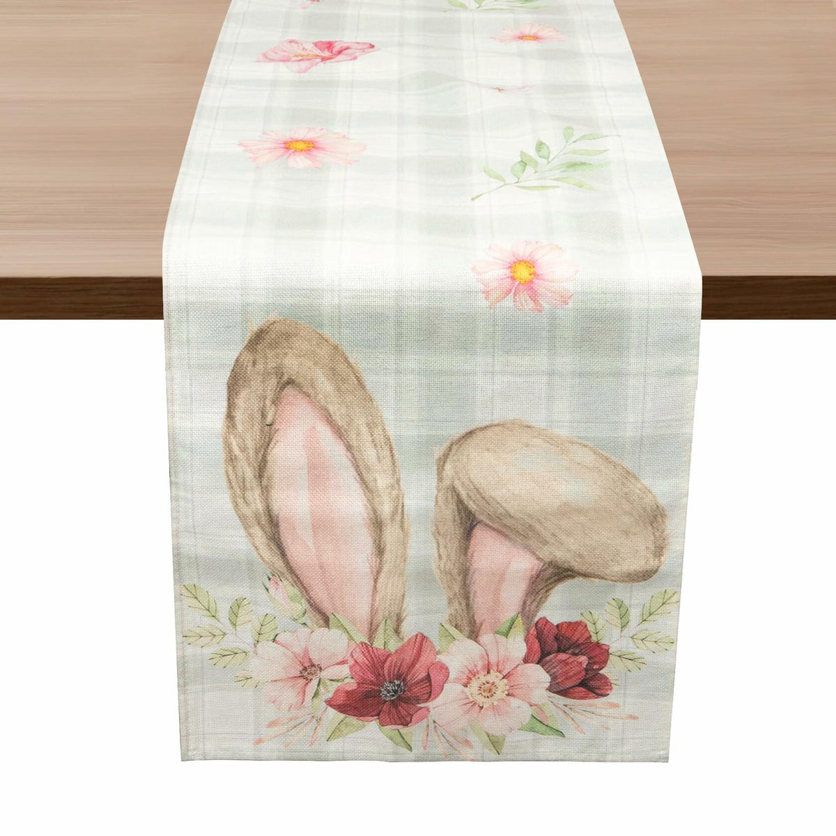Watercolour Linen Easter Table Runner Spring Holiday Decor 13x72 Inch