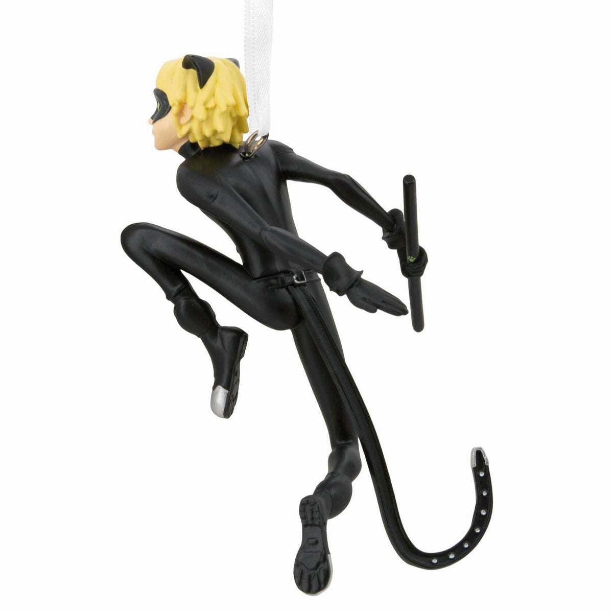 Hallmark Miraculous Cat Noir Christmas Ornament 2024 Black Bodysuit Mask