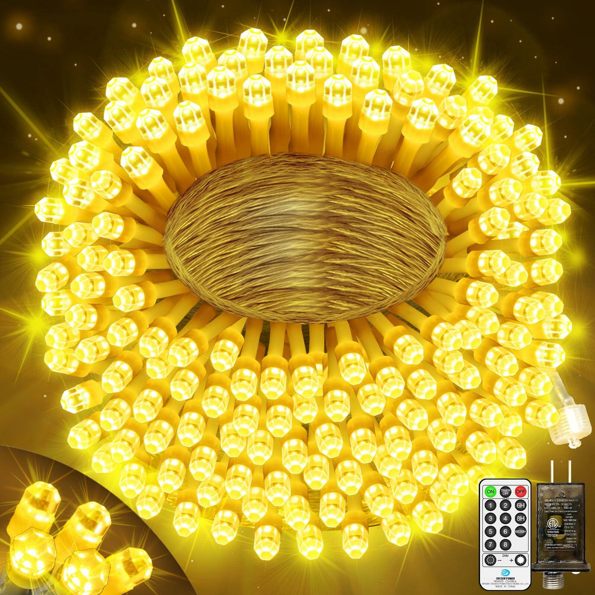 ROADAYLY 65.6FT 180 LED Halloween Fairy Lights Orange Purple Green Wire