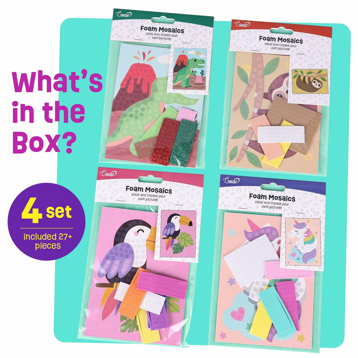 LAOESE Mosaic Sticker Craft Kit Kids Easter Gift Creative Activity Ages 3+