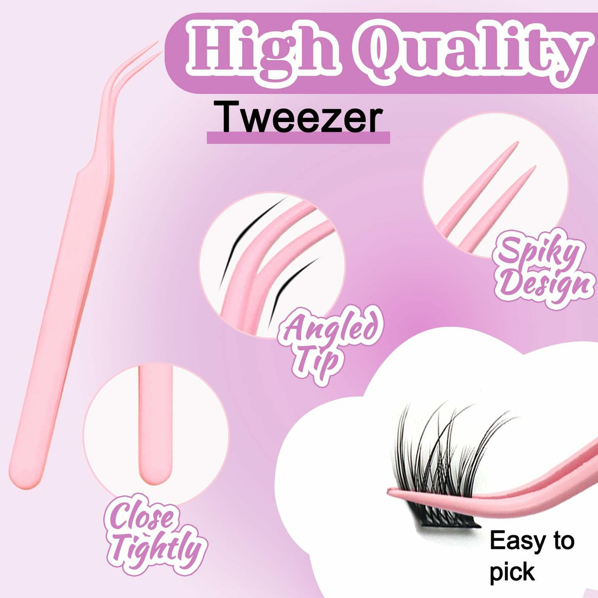 Losha Lash Extension Kit 144pcs Wispy Clusters 8-16mm C Curl Natural