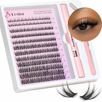 Losha Lash Extension Kit 144pcs Wispy Clusters 8-16mm C Curl Natural