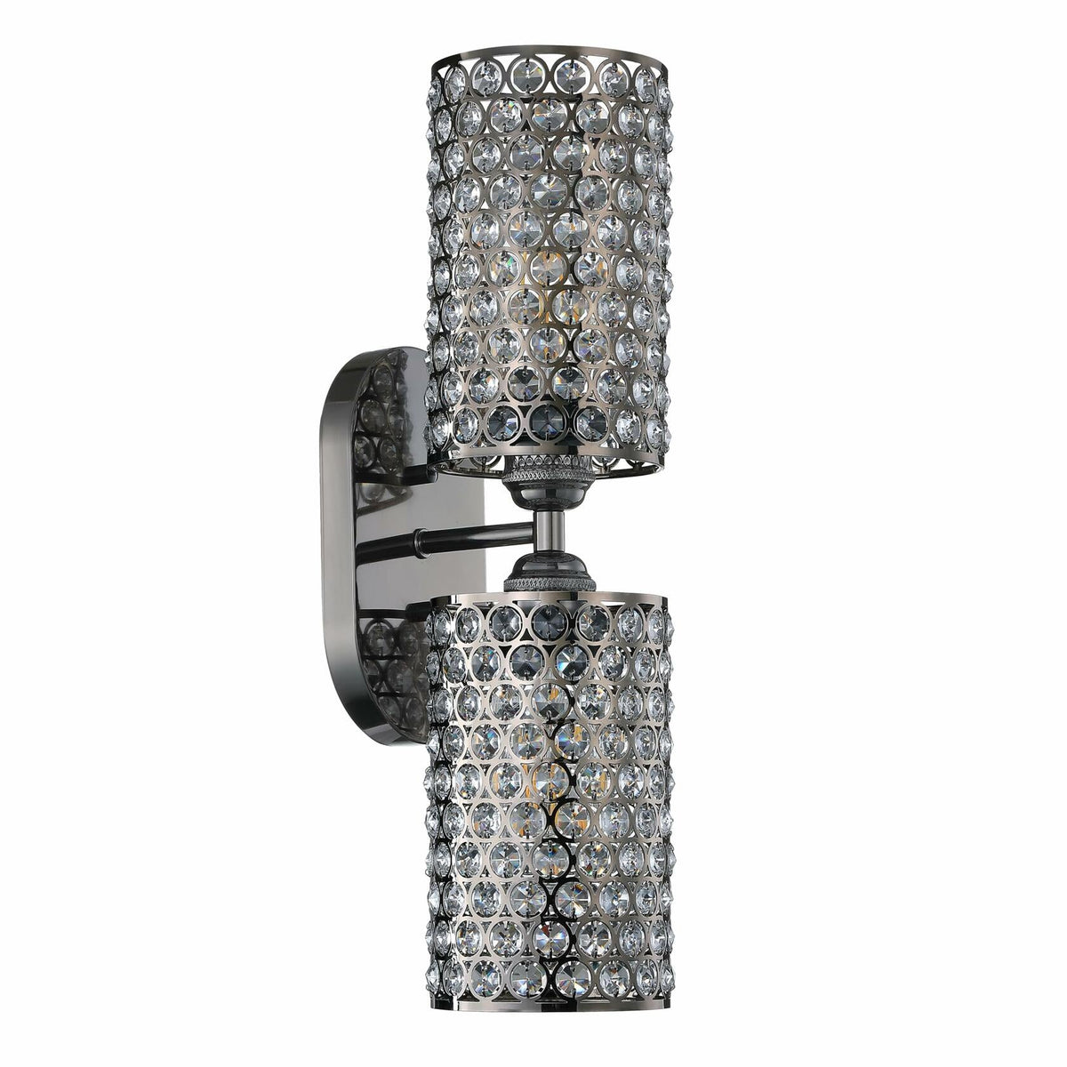 Dolaimy 1 Light Crystal Shade Wall Sconce Black 4.75" 2 Pack