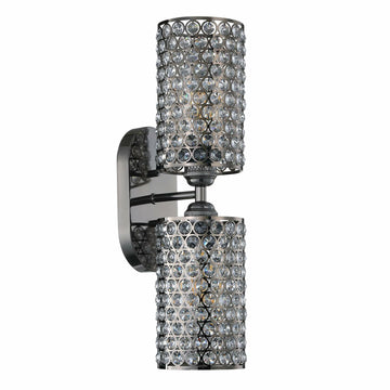 Dolaimy 1 Light Crystal Shade Wall Sconce Black 4.75" 2 Pack