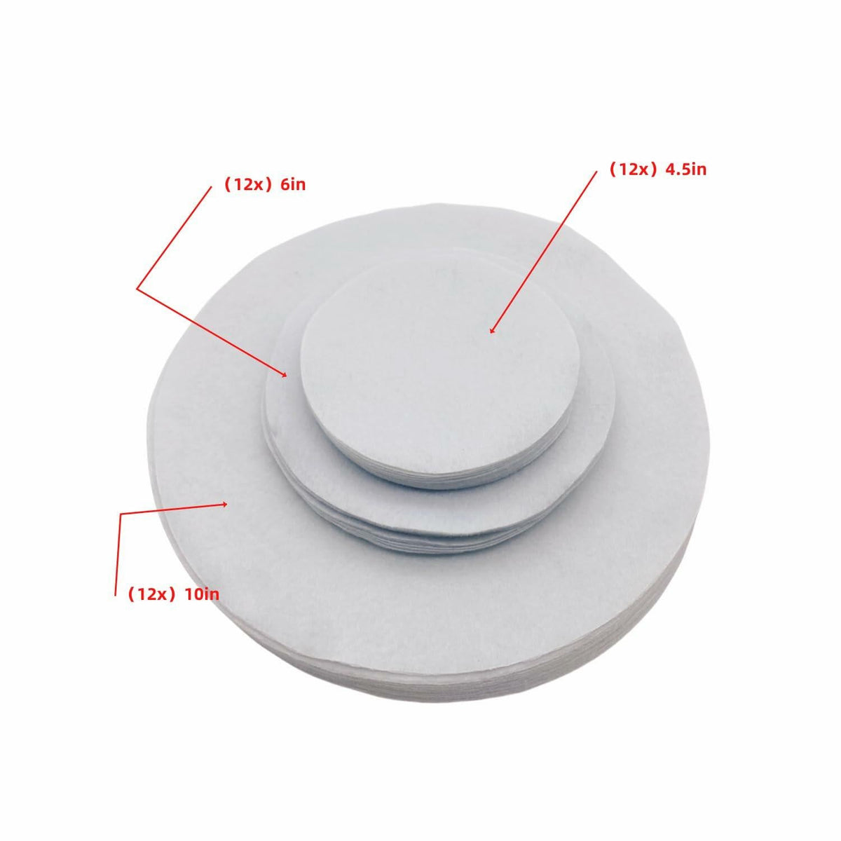 White Fiber Circular Tableware Storage Protective Cotton Pad Anti-Collision