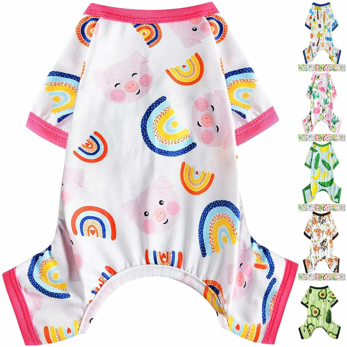 Dog Pajamas Small Chihuahua Yorkie Teacup Puppy Pjs Soft Pet Clothes Size 2XL