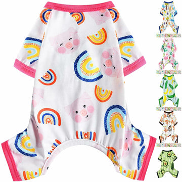 Dog Pajamas Small Chihuahua Yorkie Teacup Puppy Pjs Soft Pet Clothes Size 2XL