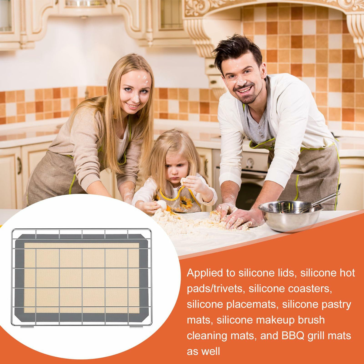 Dishwasher Basket for Silicone Baking Mats, Lids, Hot Pads & More Storage