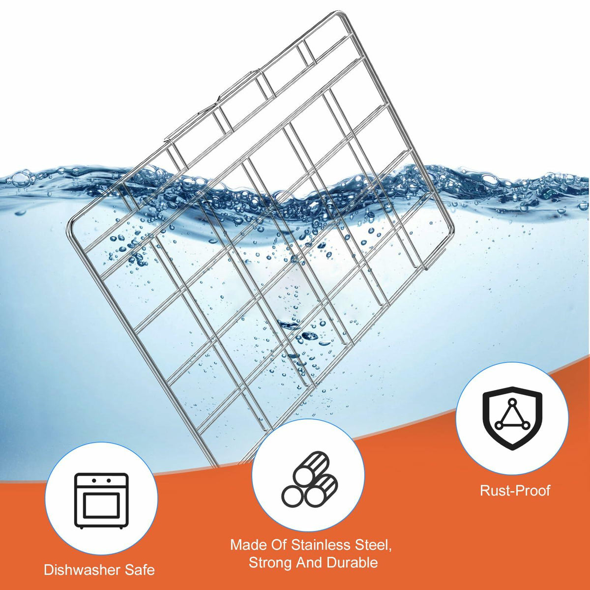 Dishwasher Basket for Silicone Baking Mats, Lids, Hot Pads & More Storage