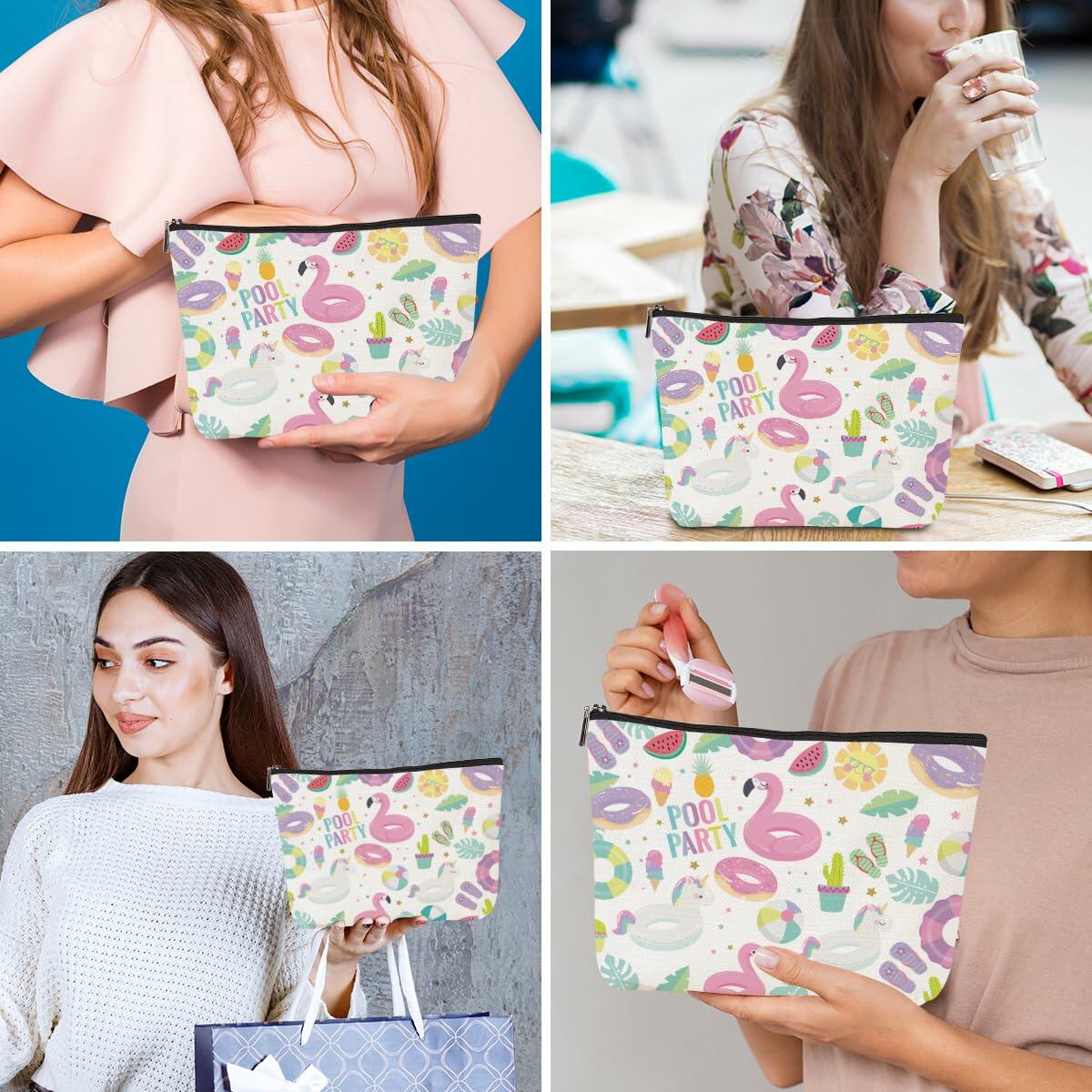 EIXU Flamingo Makeup Bag Cute Pink Summer Vacation Party Favors Gifts