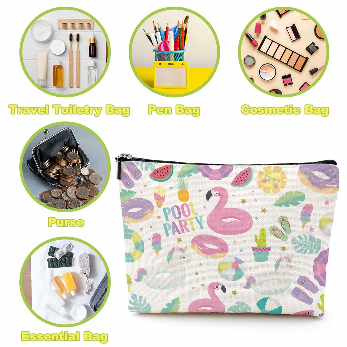 EIXU Flamingo Makeup Bag Cute Pink Summer Vacation Party Favors Gifts