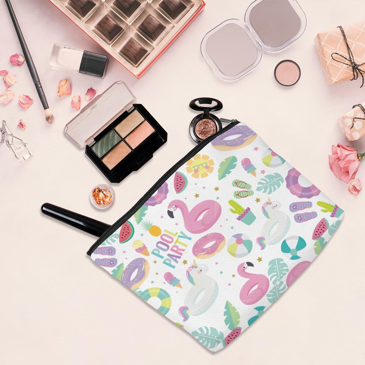 EIXU Flamingo Makeup Bag Cute Pink Summer Vacation Party Favors Gifts