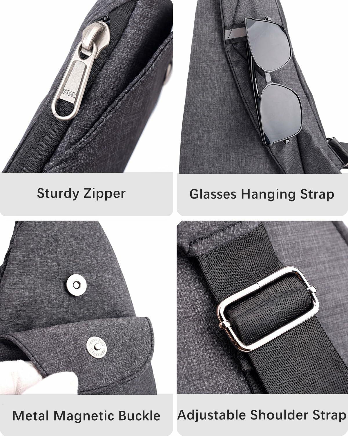 Sling Bag Anti Theft Crossbody Lightweight Travel Shoulder Daypack
