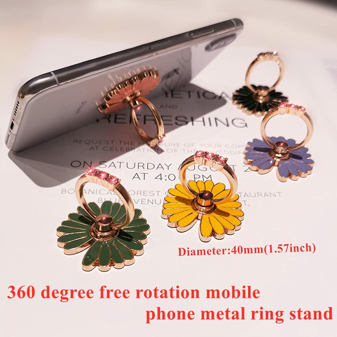 Ailifly Multi Style Cute Pattern Metal Cell Phone Ring Grip Stand Dark Green