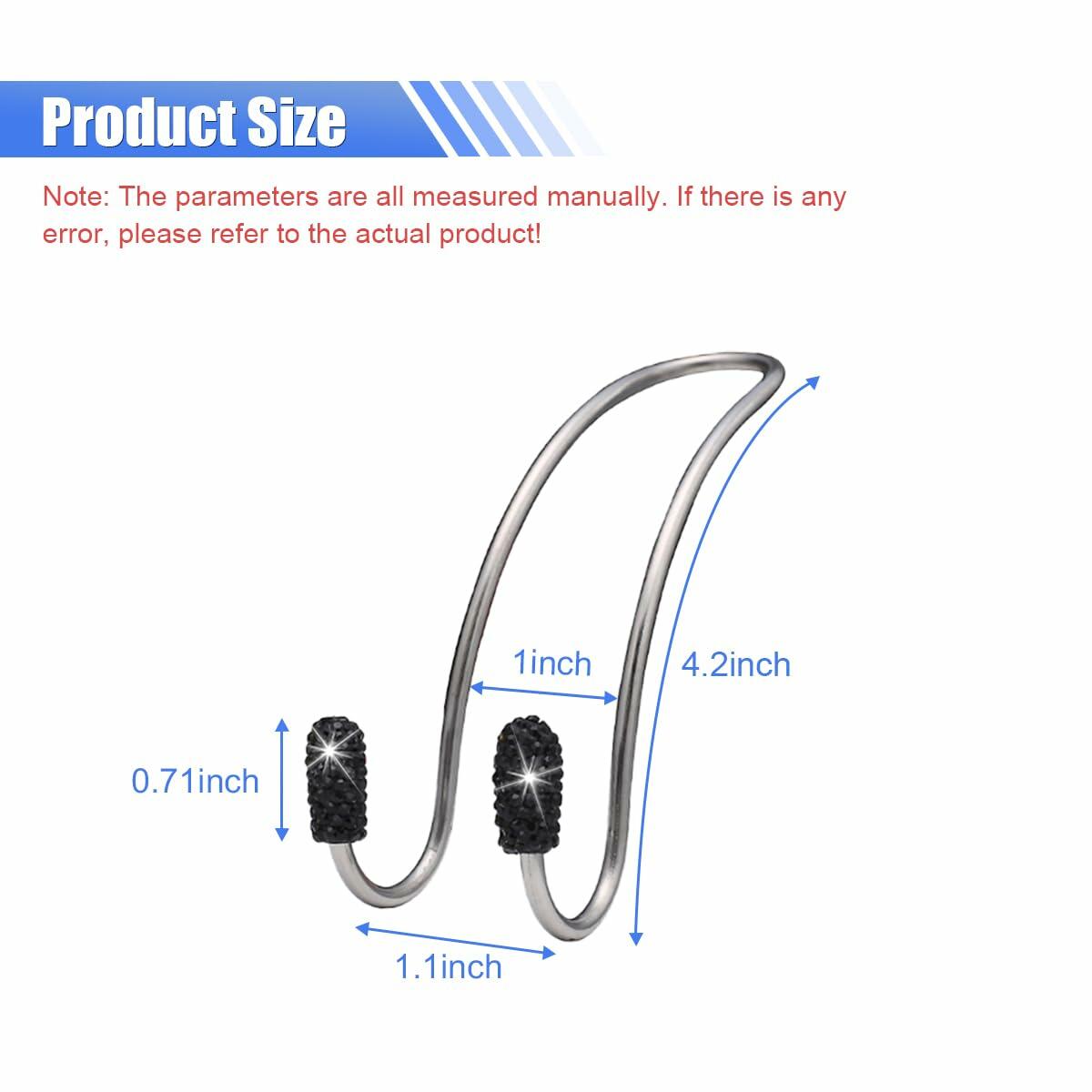 LAINLOY 2PCS Pink Stainless Steel Car Headrest Hook Hangers Organizer