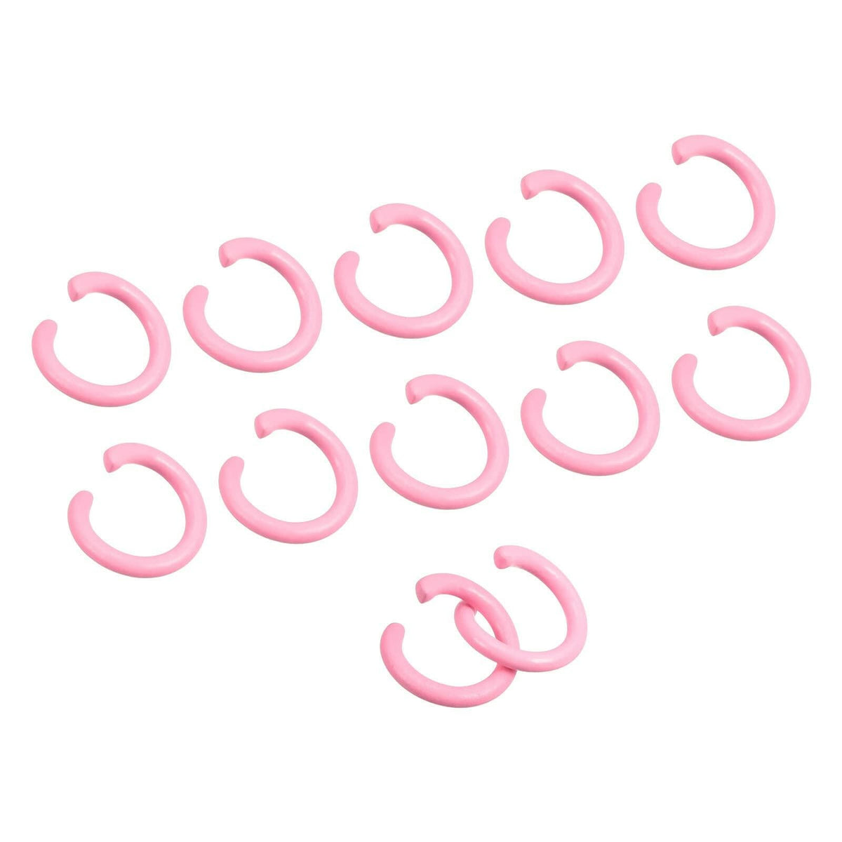 uxcell 8mm Open Jump Rings Carbon Steel Pink 80Pcs DIY Craft Connectors
