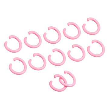 uxcell 8mm Open Jump Rings Carbon Steel Pink 80Pcs DIY Craft Connectors