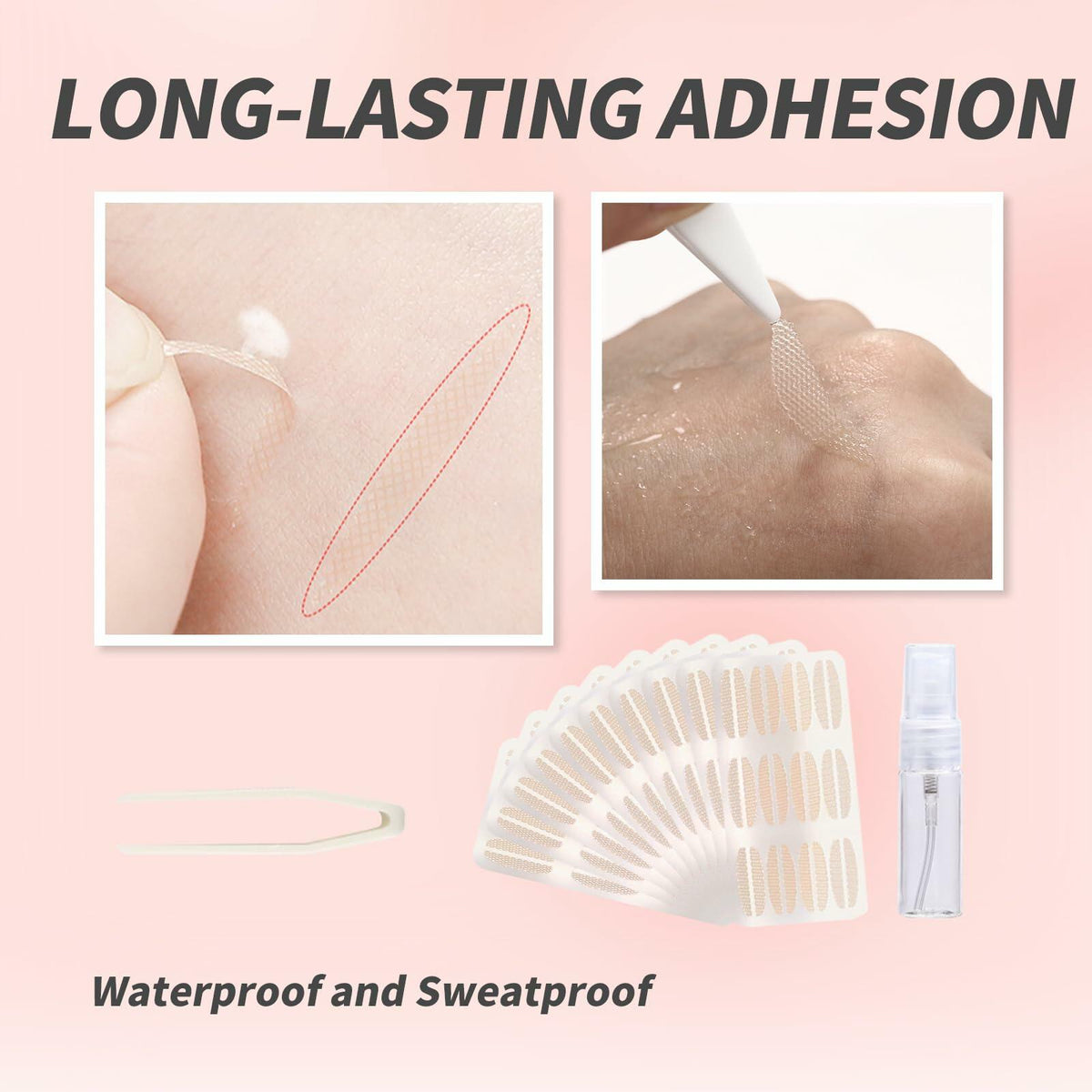 YAFIYGI 120 Pcs Double Eyelid Tape Clear Waterproof Natural Fiber Strips