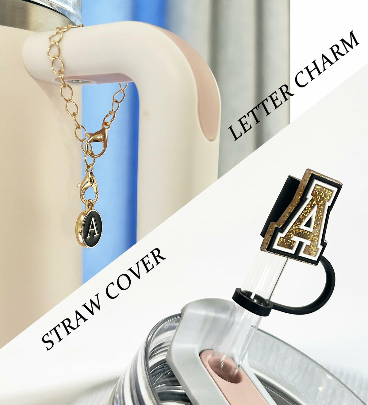 Nuozme 3PCS Straw Cover 10mm for Stanley 30&40oz Tumbler with Charms