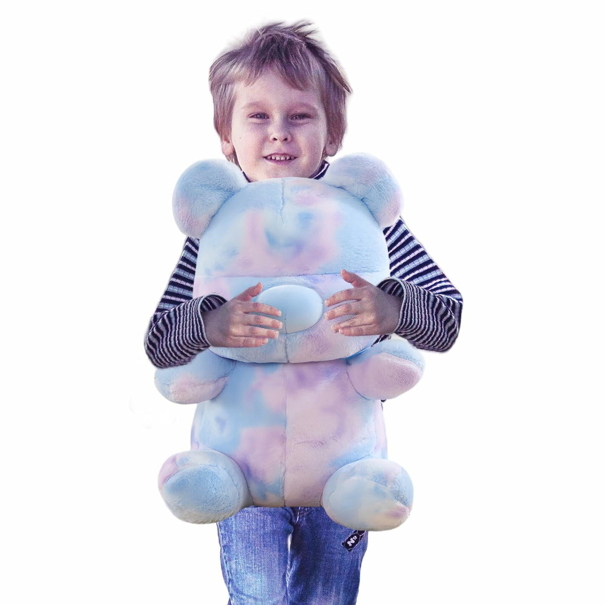 Tie Dye Bears Stuffed Animal Plush Toy Super Soft Cuddly Blue 9in