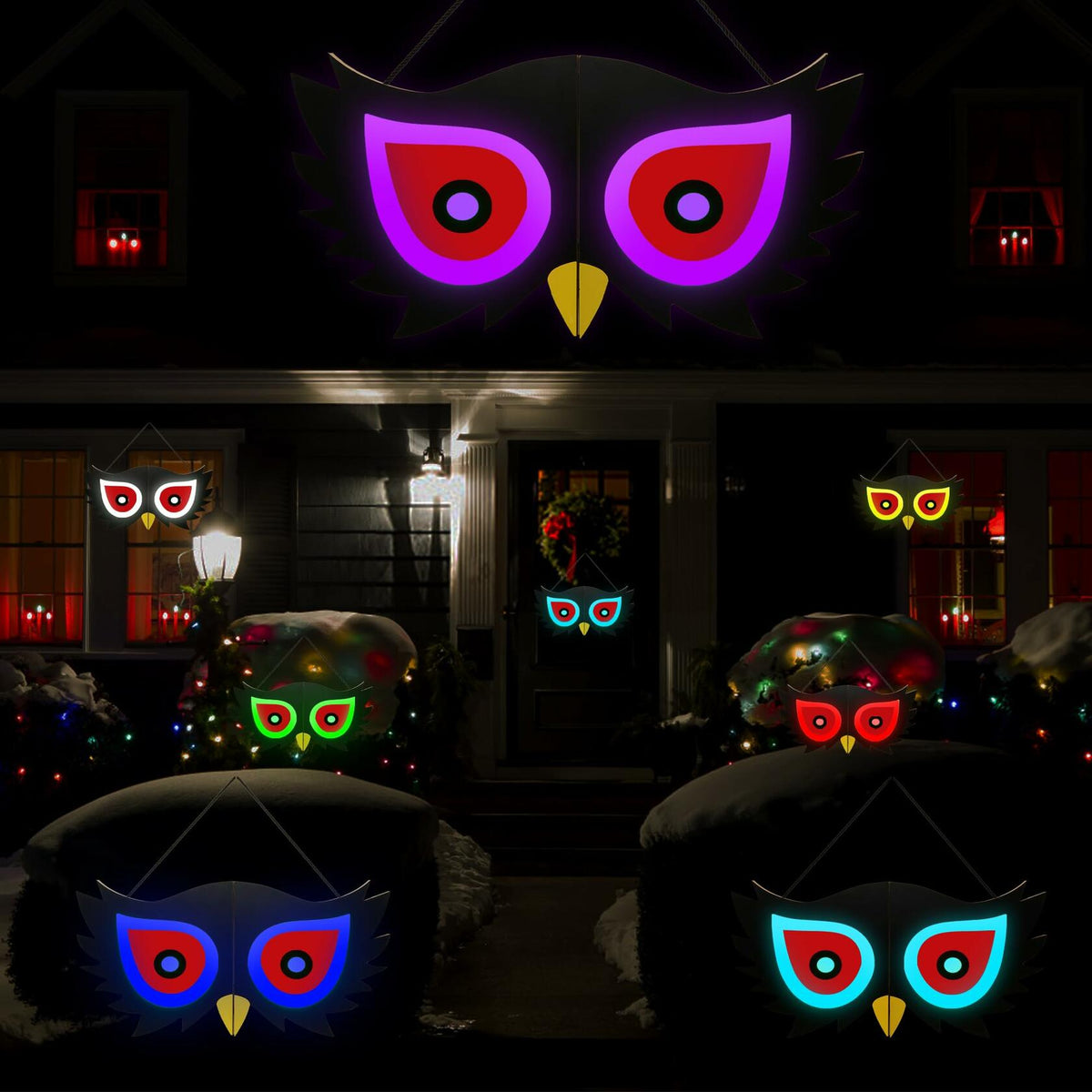 BlcTec Halloween Spooky Eyes Lights 23.6in 7 Color Modes USB Battery Operated