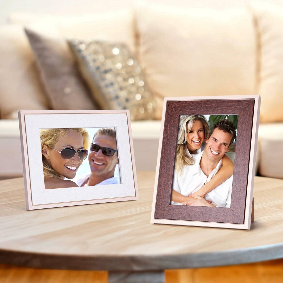QUTREY Kids 5x7 Photo Frames Set of 4 Assorted Colors Tabletop Wall
