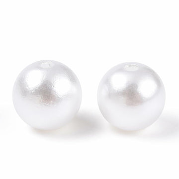 DanLingJewelry 1000pcs 10mm White Plastic Pearl Round Loose Beads