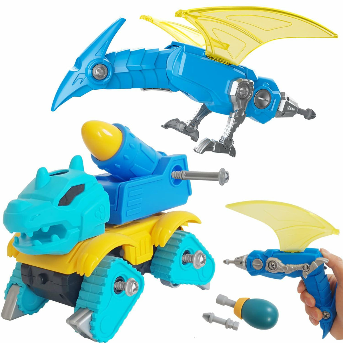 DDHOM Take Apart Dinosaur Toys 2 pcs Educational Construction Stegosaurus