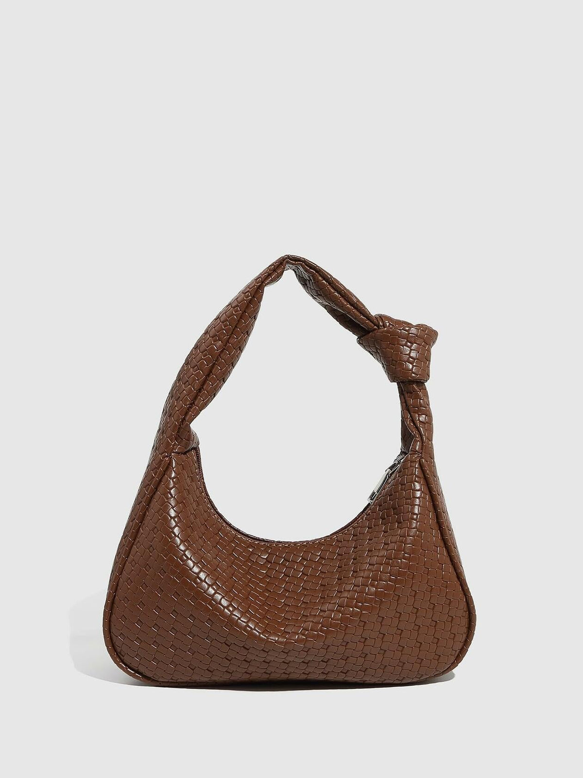 Verdusa Women's Metallic Knot Strap PU Leather Shoulder Bag Brown One Size