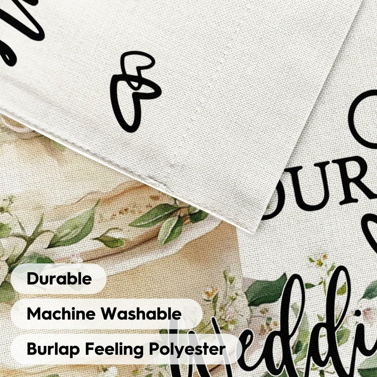 AVOIN colorlife Wedding Garden Flag 12x18 Inch Double Sided Floral Outdoor