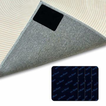 Rug Pad Grippers Double Sided Washable Rug Tape Adhesive Corners Black 4pc