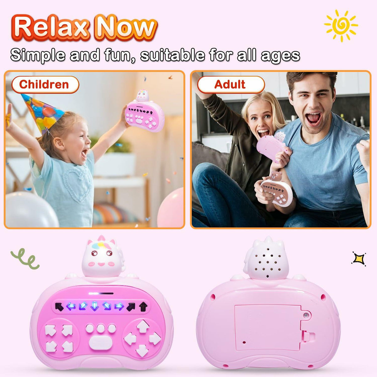Hand-Held Rhythm Master Dance Machine Educational Toy for Kids 3-12 Pony