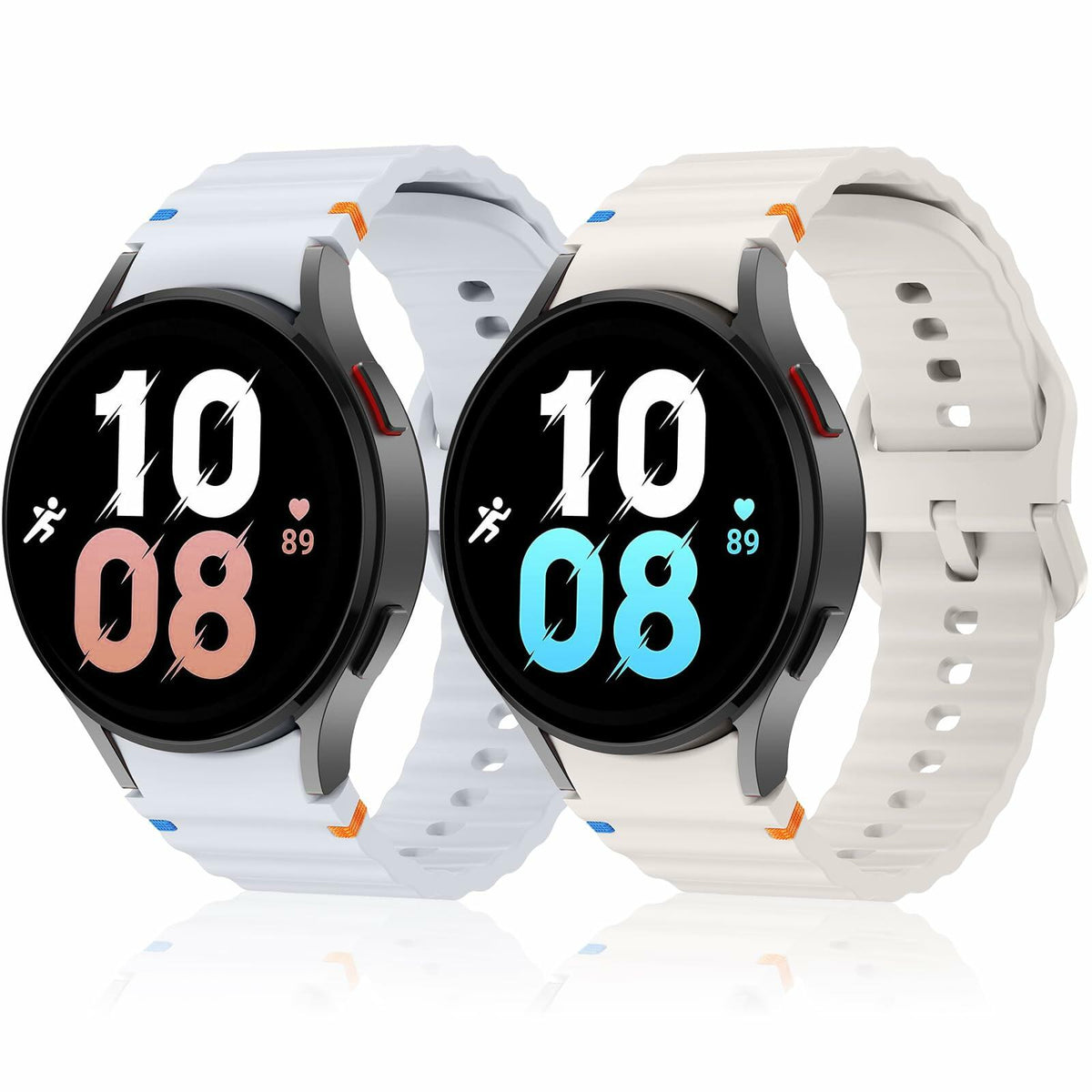 Sport Bands Compatible Samsung Galaxy Watch 7 6 5 40mm 44mm Soft Silicone