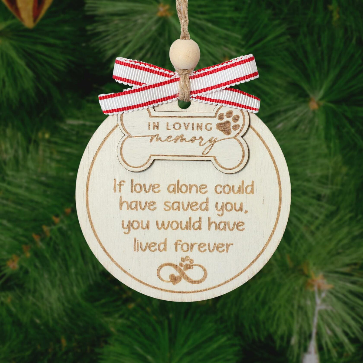 HONOCOOLS Dog Memorial Ornaments Pet Sympathy Christmas Tree OCP-001