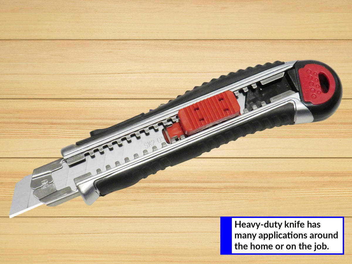 Smithline Utility Knife 18mm Retractable Razor Box Cutter SK2 Blades