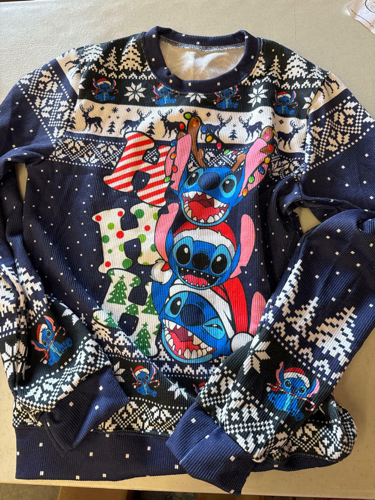 GEPOS Long Sleeve Patterned Holiday Sweater Size S
