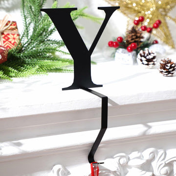 MorningRo Metal Christmas Stocking Holder Letter Y 6 Inch Mantel Decor