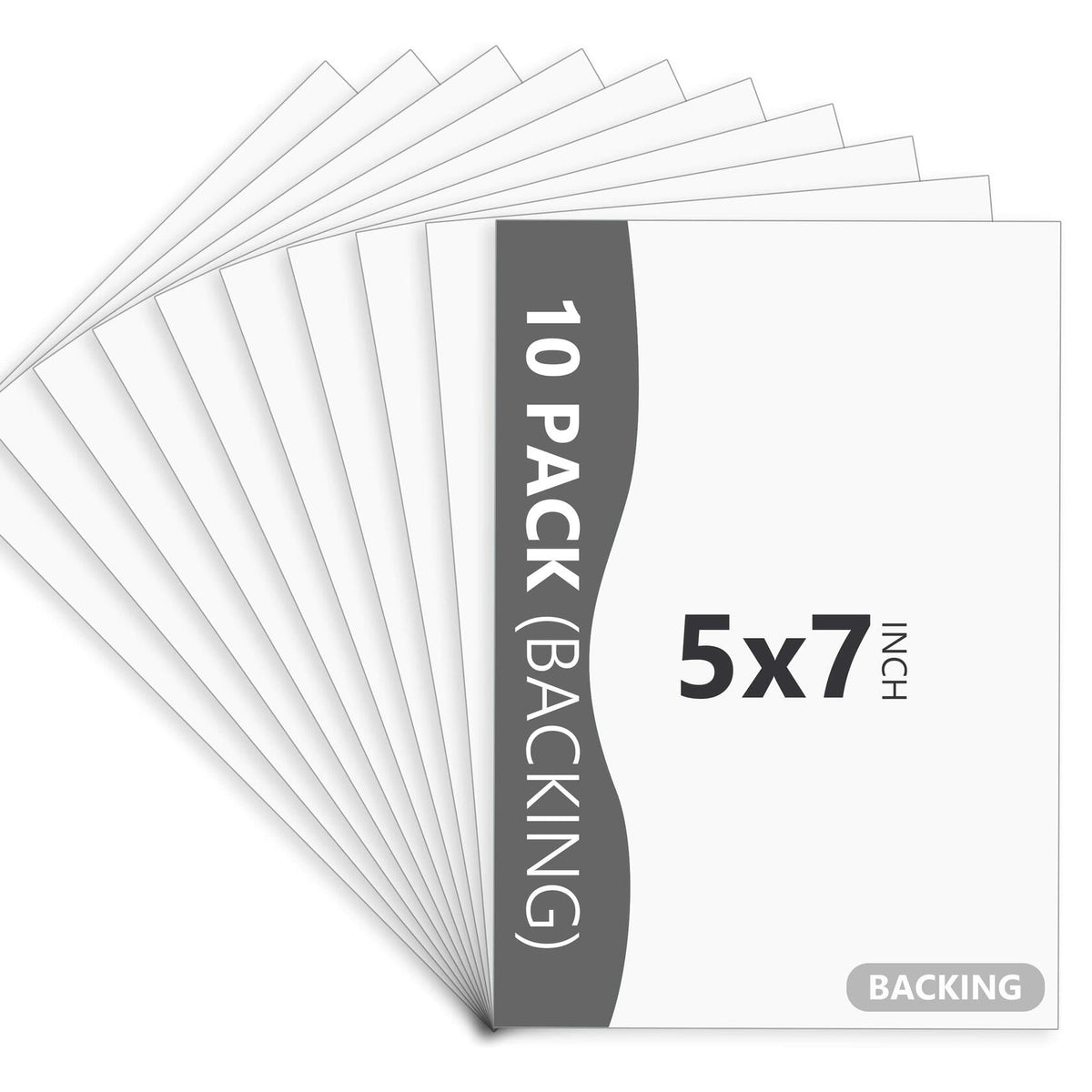 Somime 10 Pack 5x7 White Picture Mats with Backing Acid Free Photo Boards