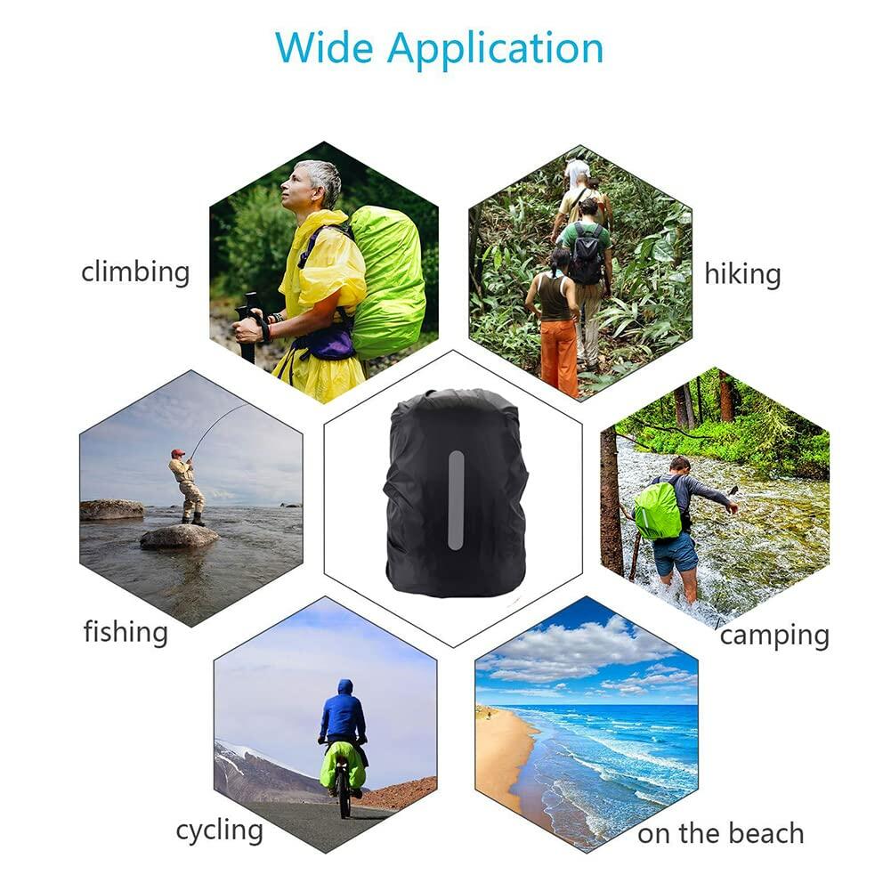 HYCOPROT Waterproof Backpack Rain Cover 10-85L Reflective Ultralight