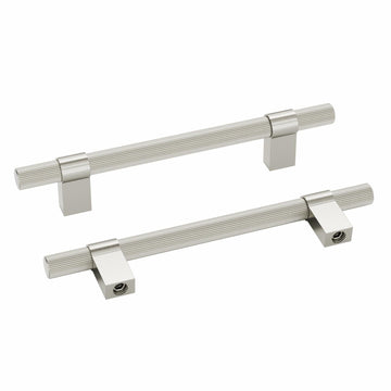 homdiy 15 Pack Brushed Nickel Cabinet Handles 128mm T Bar Silver