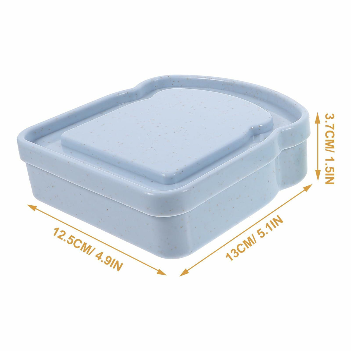 ABOOFAN 4pcs Plastic Toast Shape Sandwich Containers with Lid Food Storage